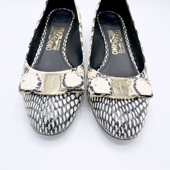 Salvatore Ferragamo Snakeskin Patterned Heels - Picture 3 of 9